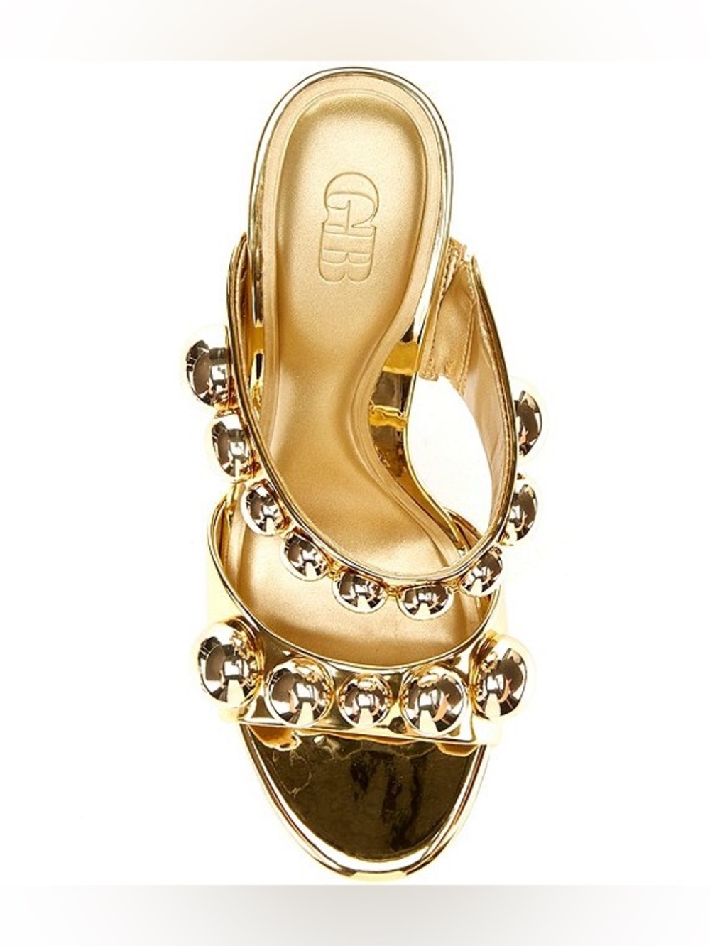 GB Newsflash Metallic Ornament Dress Slide Sandals – Gold – Size 8.5 – NWT - Picture 8 of 10